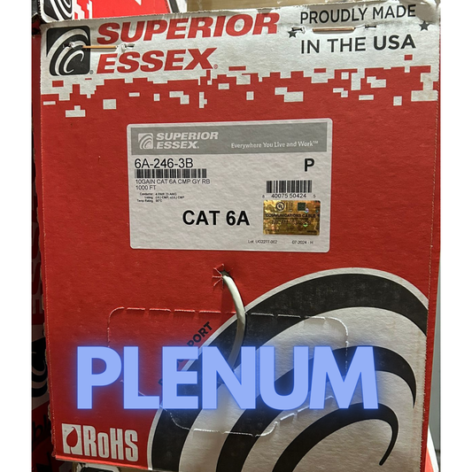 Cable Plenum CAT6A gris Superior Essex 6A-246-3B