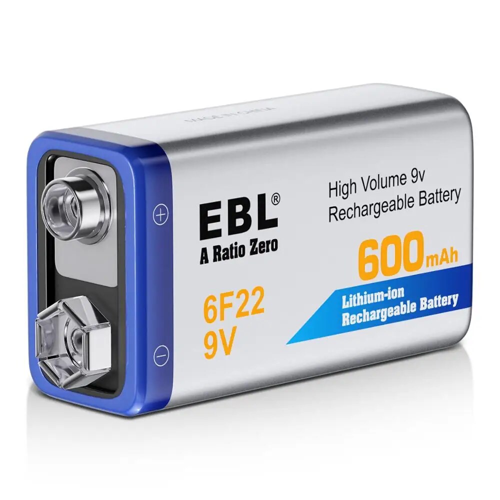 Batería recargable de litio 9V