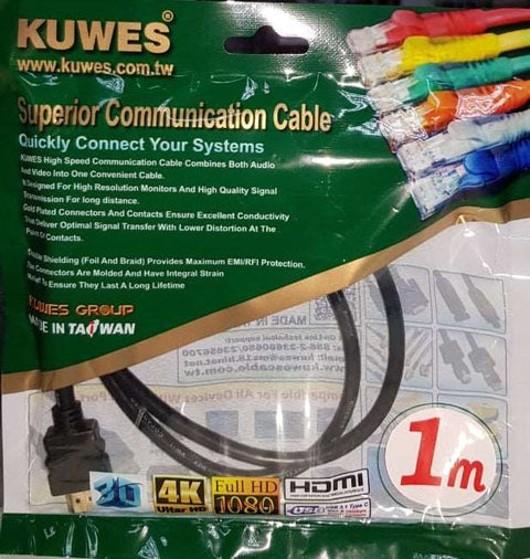 Cable HDMI ultra HD 4K de 1 Metro de longitud – Kuwes HDMI-01A-1.0