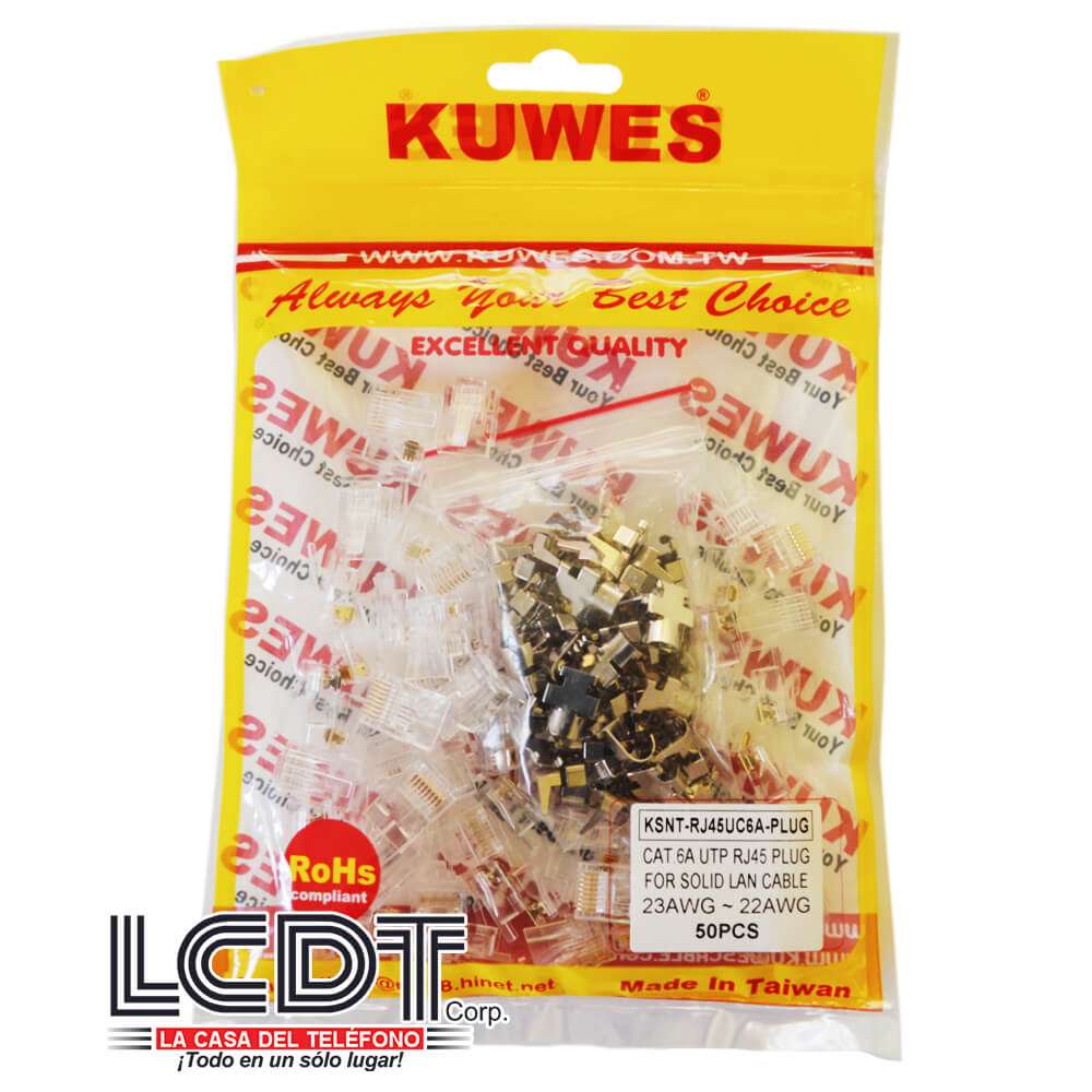 KUWES KSNT-RJ456A – Bolsa con Plugs RJ45 para CAT6A