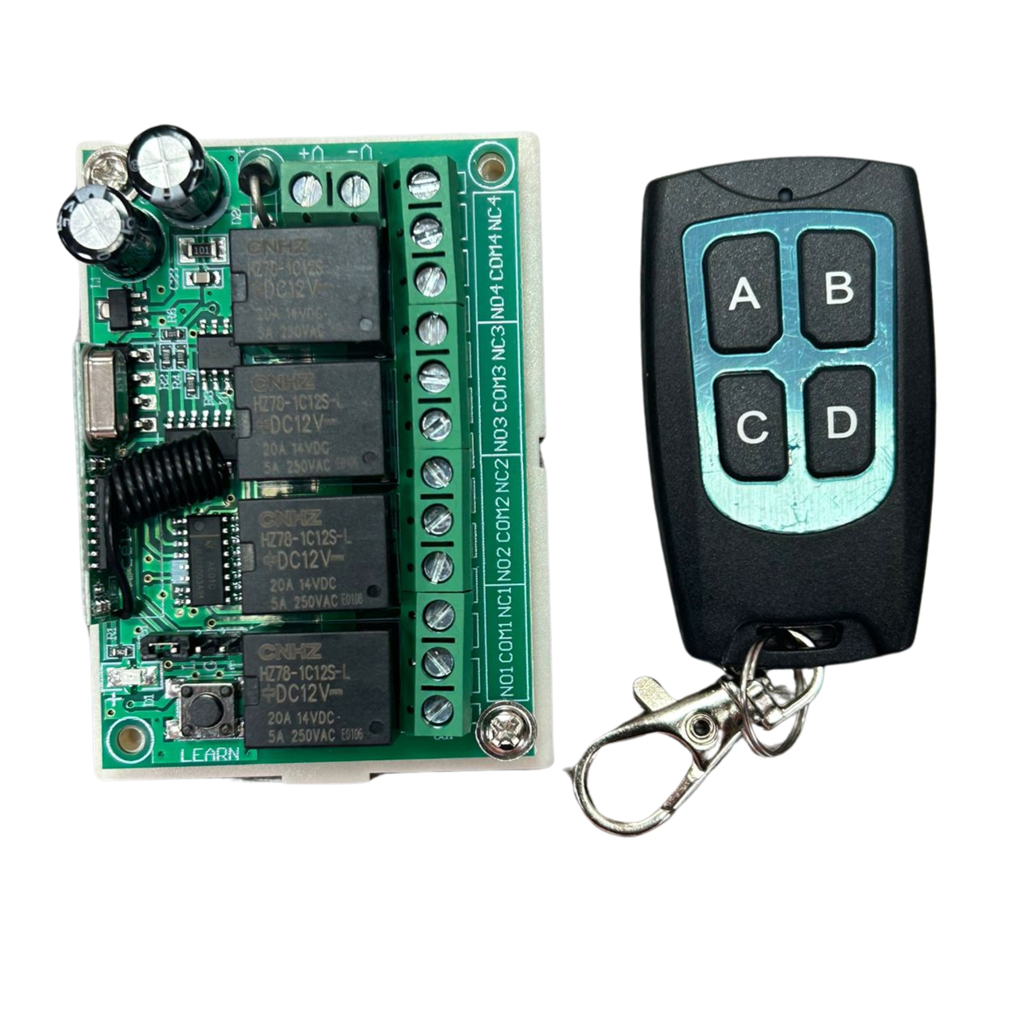 Receptor inalámbrico 4ch con control remoto – ACM-K19B-4
