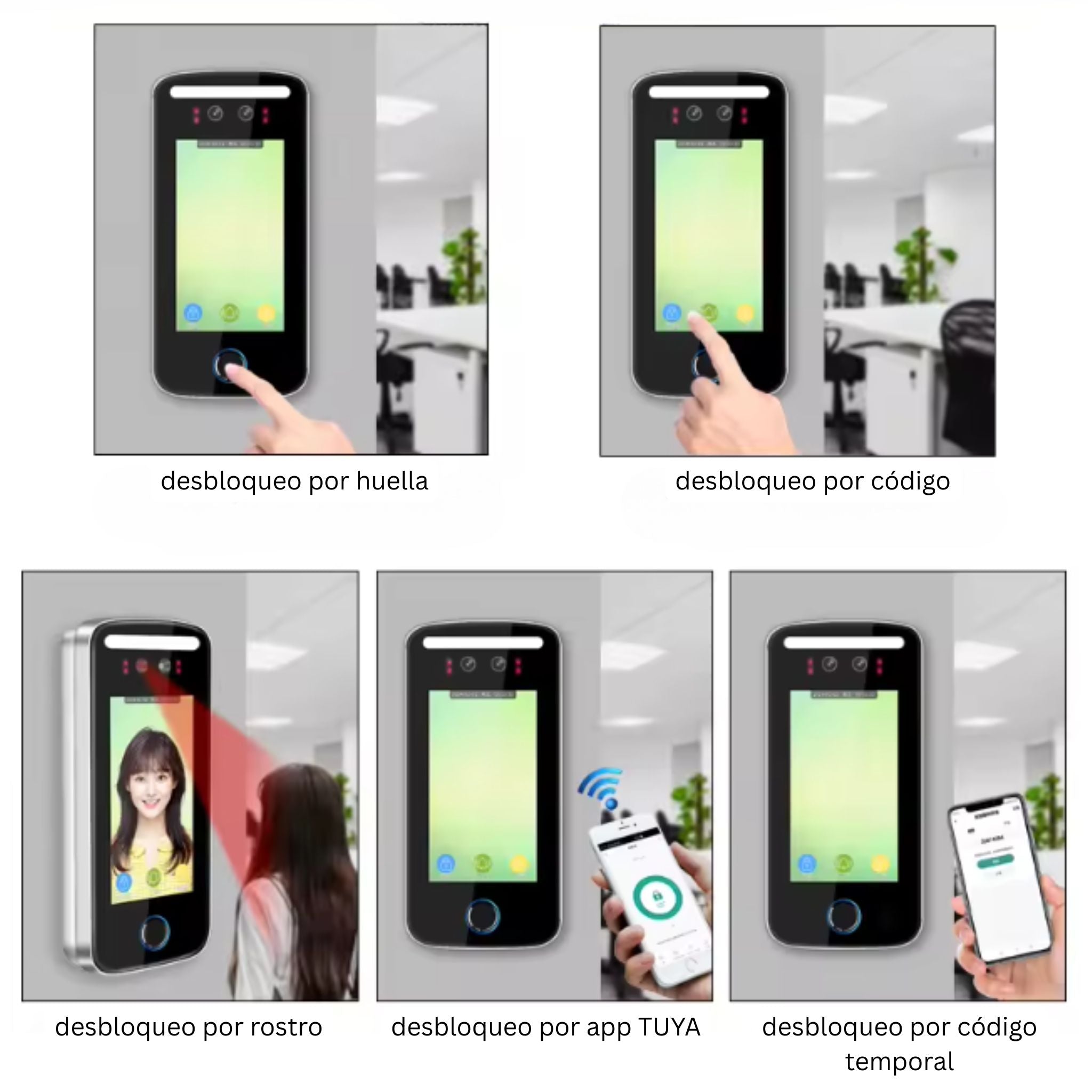 Controlador de acceso y de asistencia de reconocimiento facial