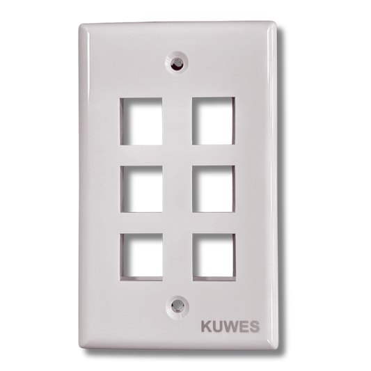 Tapa de pared de 6 puertos Kuwes AKL-25-3006-29