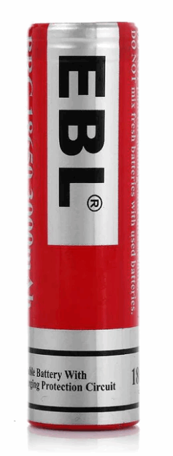 Batería de litio recargable polo positivo plano BCR18650 de 3.7V 3000mAh