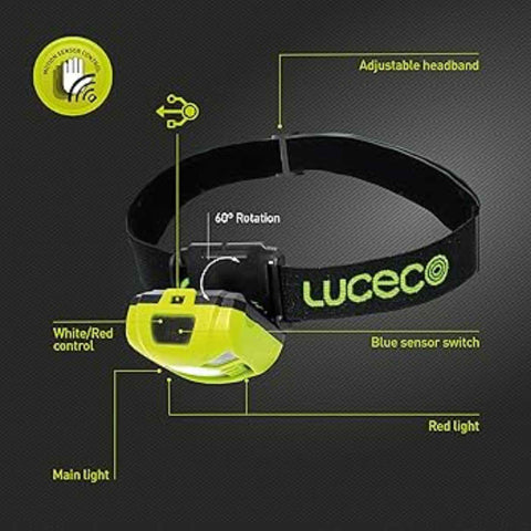 Linterna frontal recargable Luz LED Luceco LILH15P65