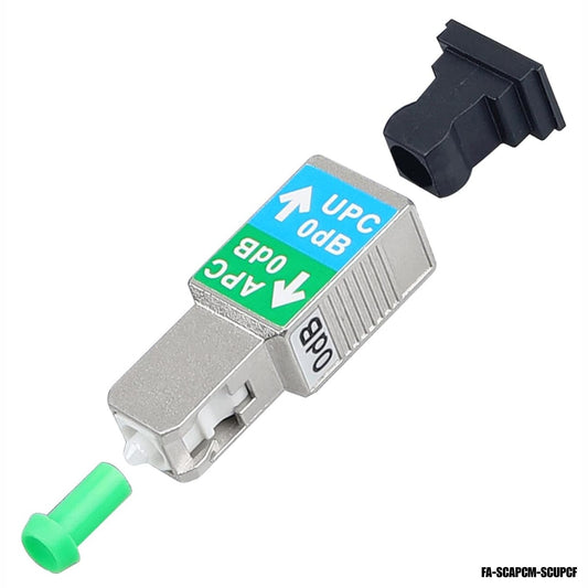 Adaptador fibra Óptica SC/APC Macho a SC/UPC Hembra SM (0dB)