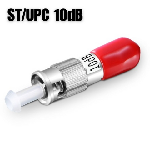 Atenuador de fibra óptica ST/UPC 10dB