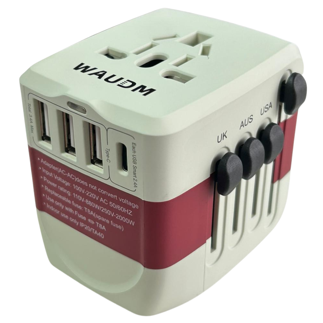 Adaptadores de viaje – enchufes internacionales UK AUS USA EU B0BWNCHV8R