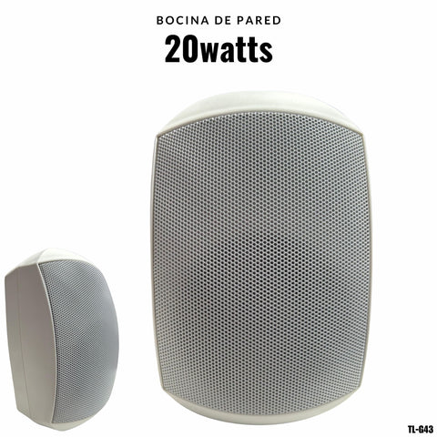 Bocina de pared 4 pulgadas 20W IP64 para Sistema de Audio PA - TL-G43