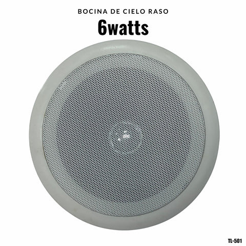 Bocina de techo 5 pulgadas 6W para Sistema de audio ambiental PA – TL-501