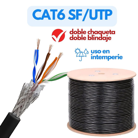 Cable CAT6 SF/UTP OFC doble chaqueta doble blindaje