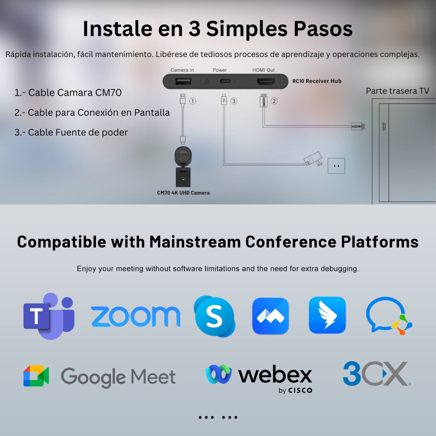 Sistema de Video Conferencia inalámbrico 4K Fanvil CA400