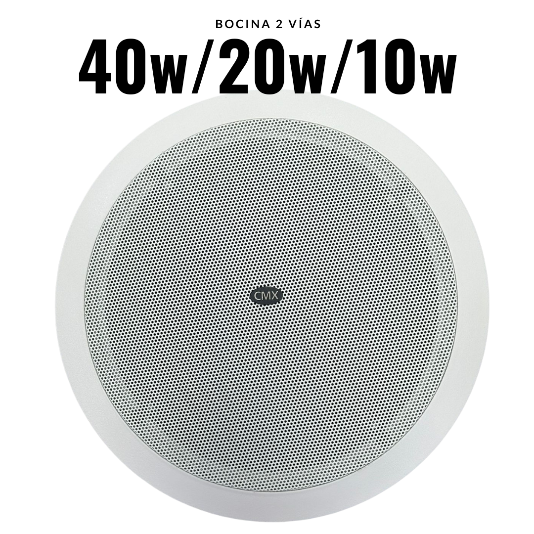 Bocina de techo 2 vías de 40W para Sistemas de música y voceo - CMX CSK-840T