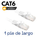 Cable de red UTP CAT6 blanco de 1 pie – Quest NPC-6801