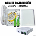 Caja de terminación óptica 2 puertos SC/APC con pigtails