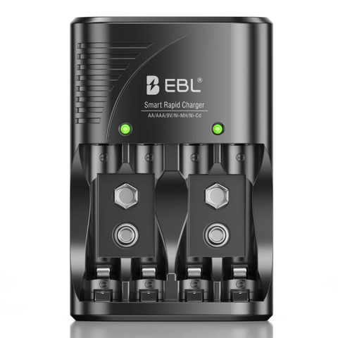 Cargador de baterías AA, AAA y 9V – EBL-C802