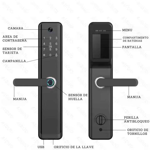 Cerradura inteligente con mirilla para puerta de seguridad Smart lock Z15