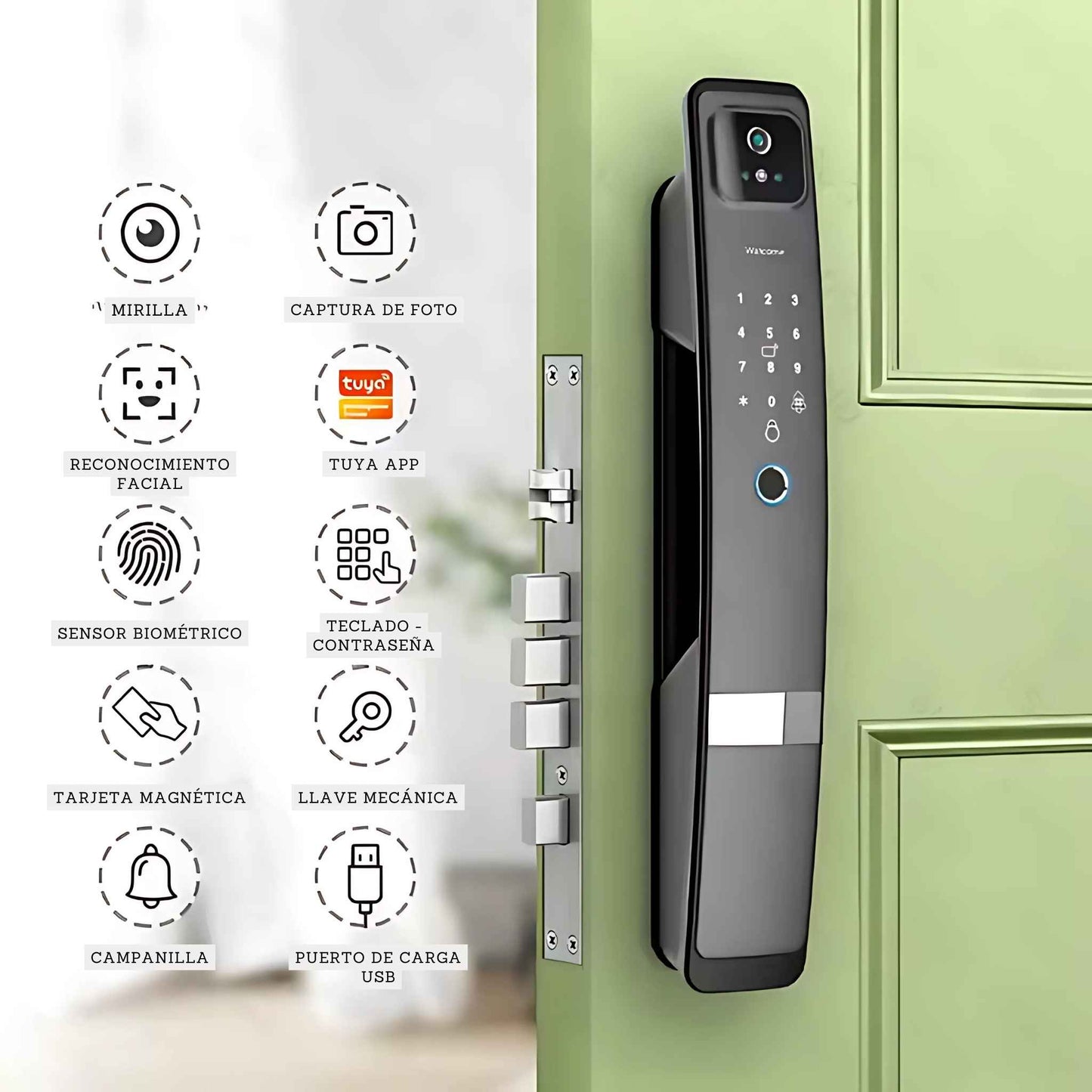 Cerradura inteligente con reconocimiento facial Smart lock Z8-3D-TY