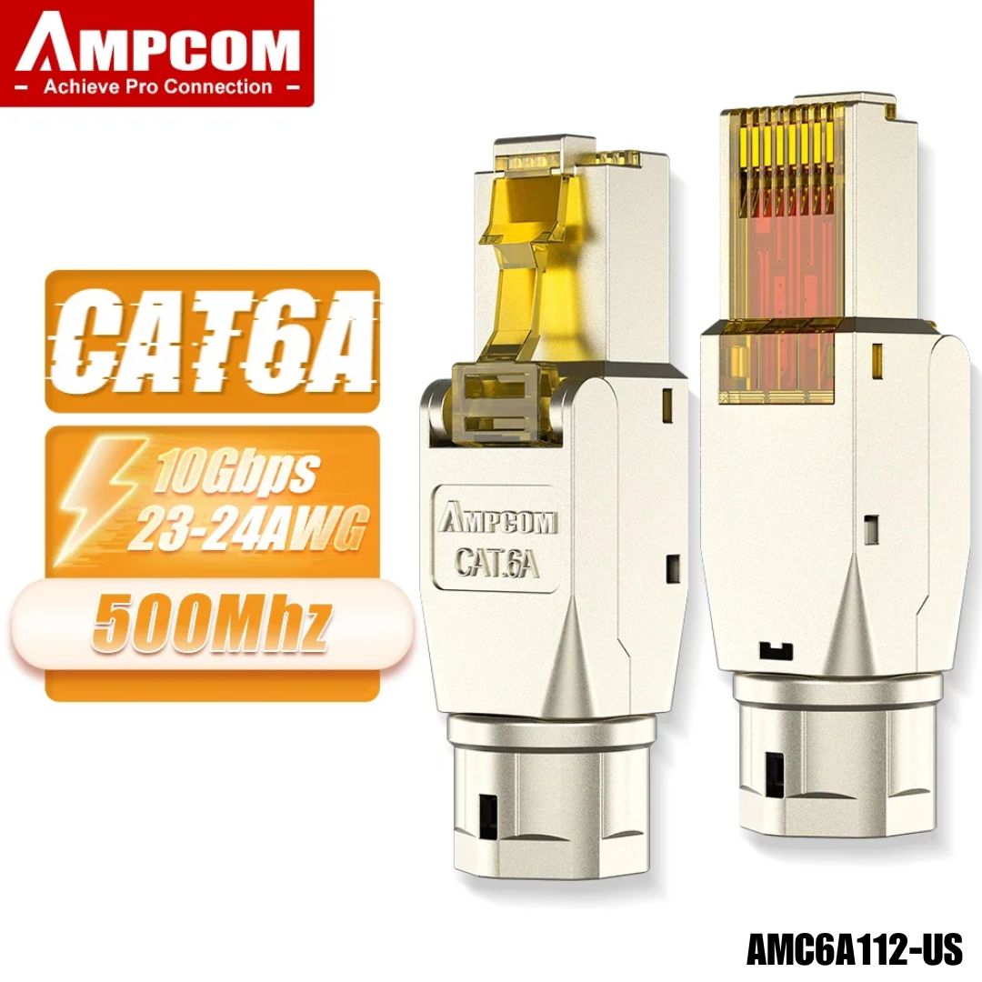 Conector RJ45 CAT6A Blindado sin herramienta