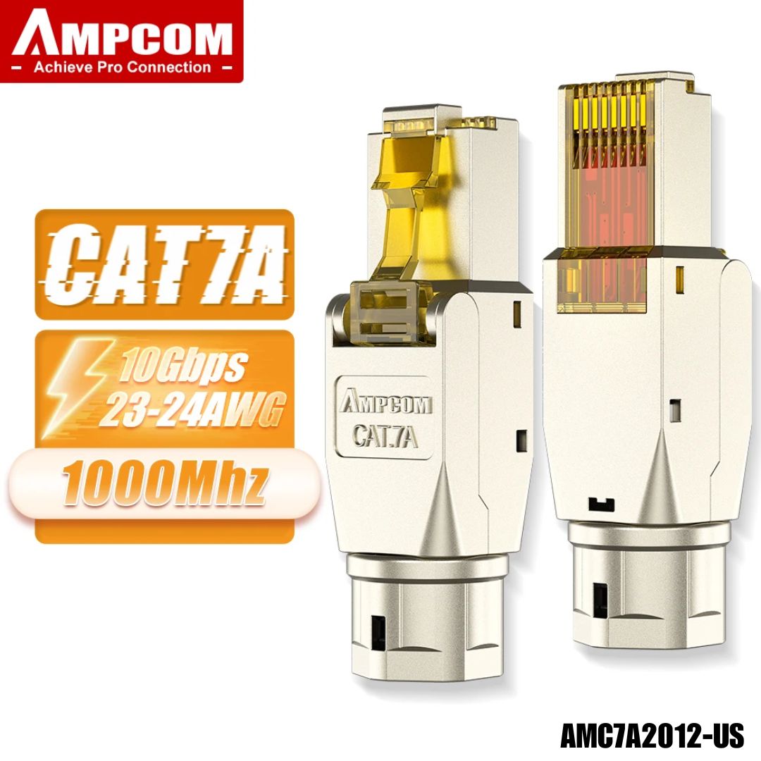 Conector RJ45 CAT7A blindado (Tool less) sin herramienta
