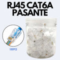 Conector RJ45 EZ pasante CAT6A redes gigabit