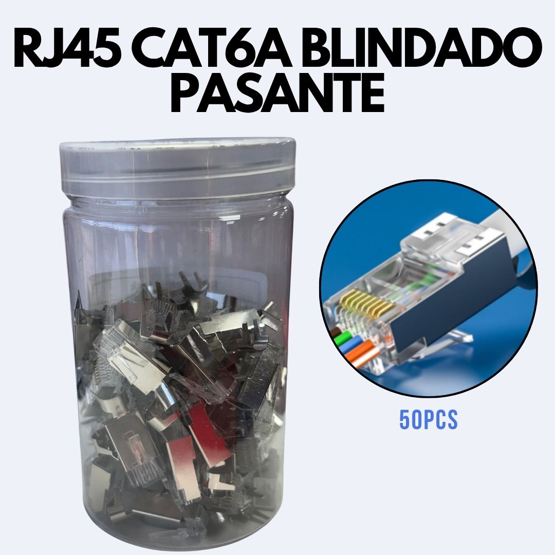 Conector RJ45 EZ pasante CAT6A blindado