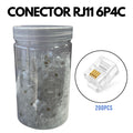Conector plug RJ11 6P4C para cable telefónico