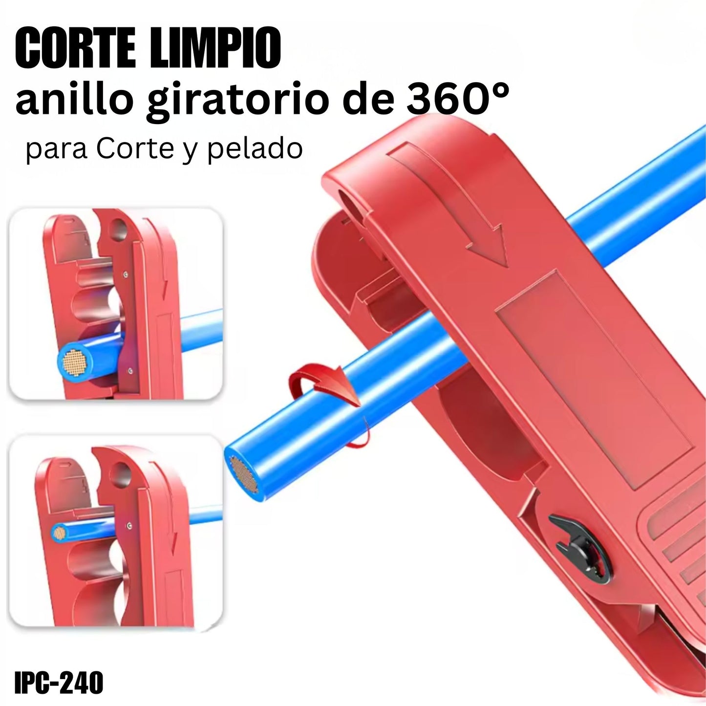 Cortador y pelador de Fibra Óptica IPC-240