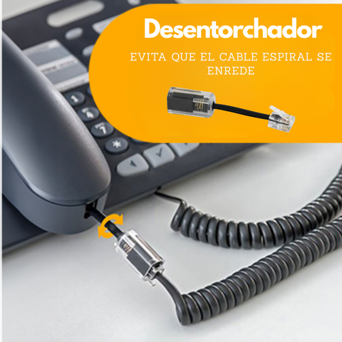 Desentorchador de cable espiral de teléfono