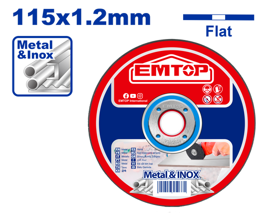 Disco de corte abrasivo de 4-1/2 para metal y acero inoxidable