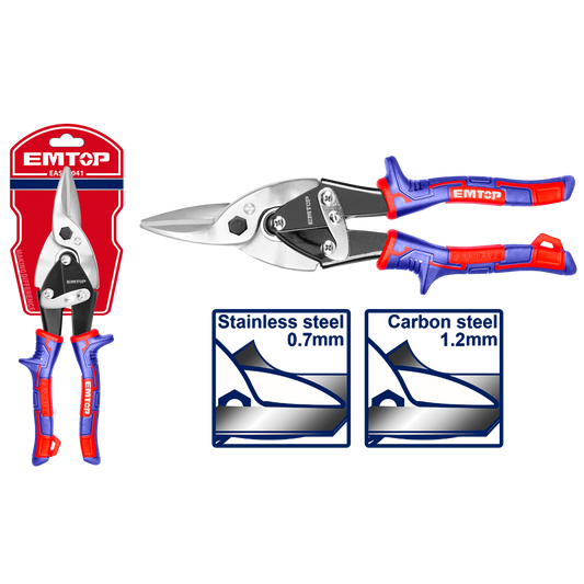 Tijera de aviación de corte recto de 10'” – EMTOP EASP1041