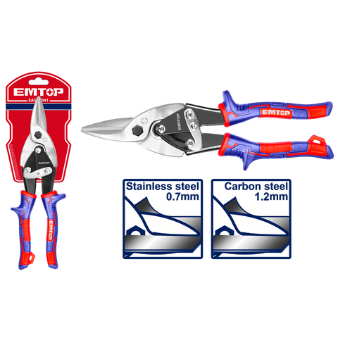 Tijera de aviación de corte recto de 10'” – EMTOP EASP1041
