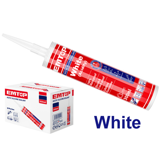 Silicón sellador blanco Emtop EASS3001