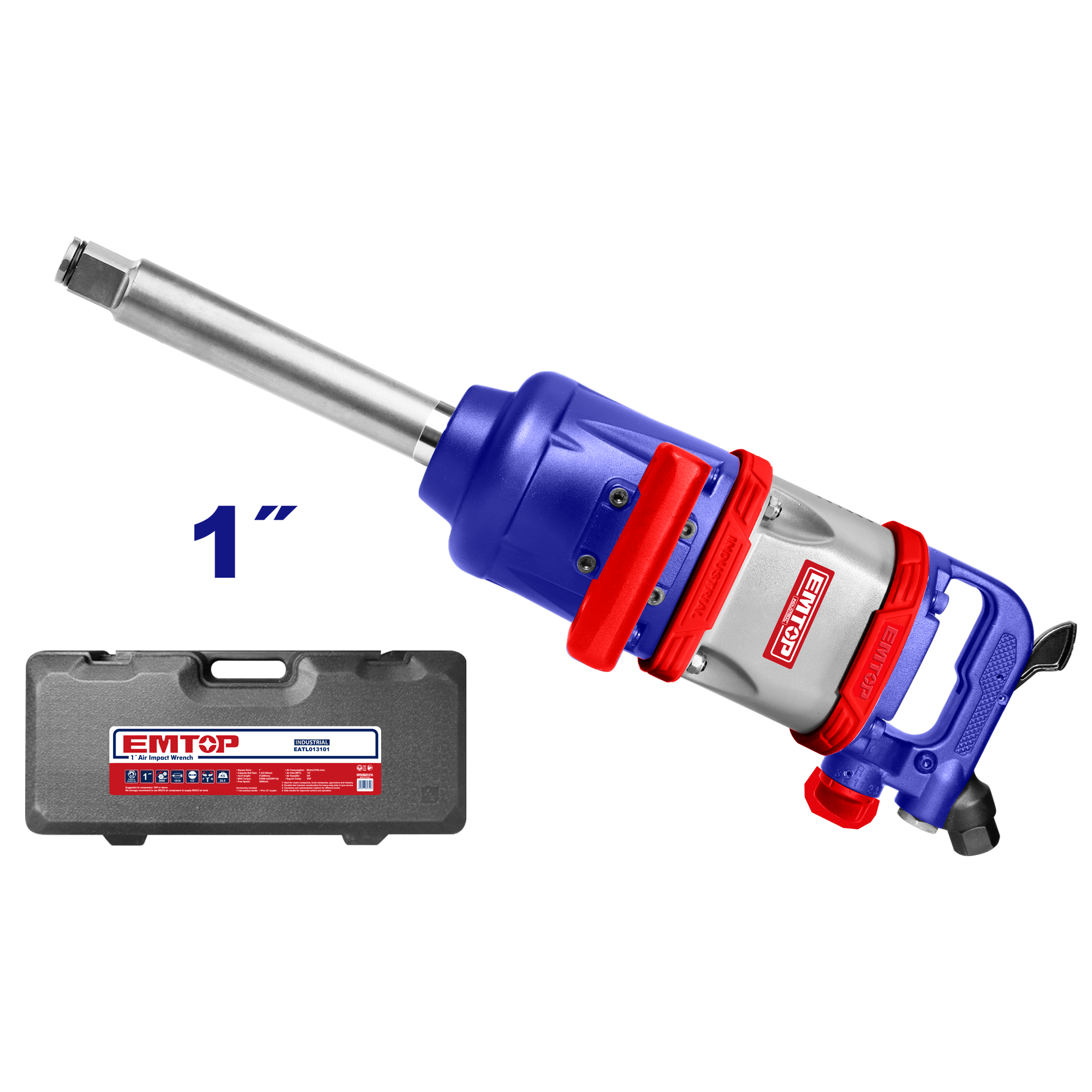 Pistola llave de impacto neumática de 1”