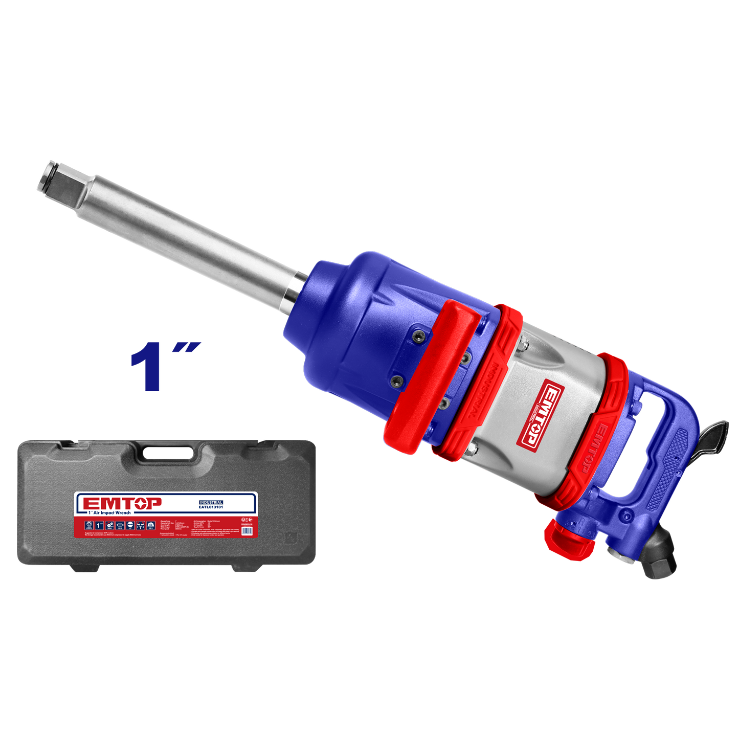 Pistola llave de impacto neumática de 1”