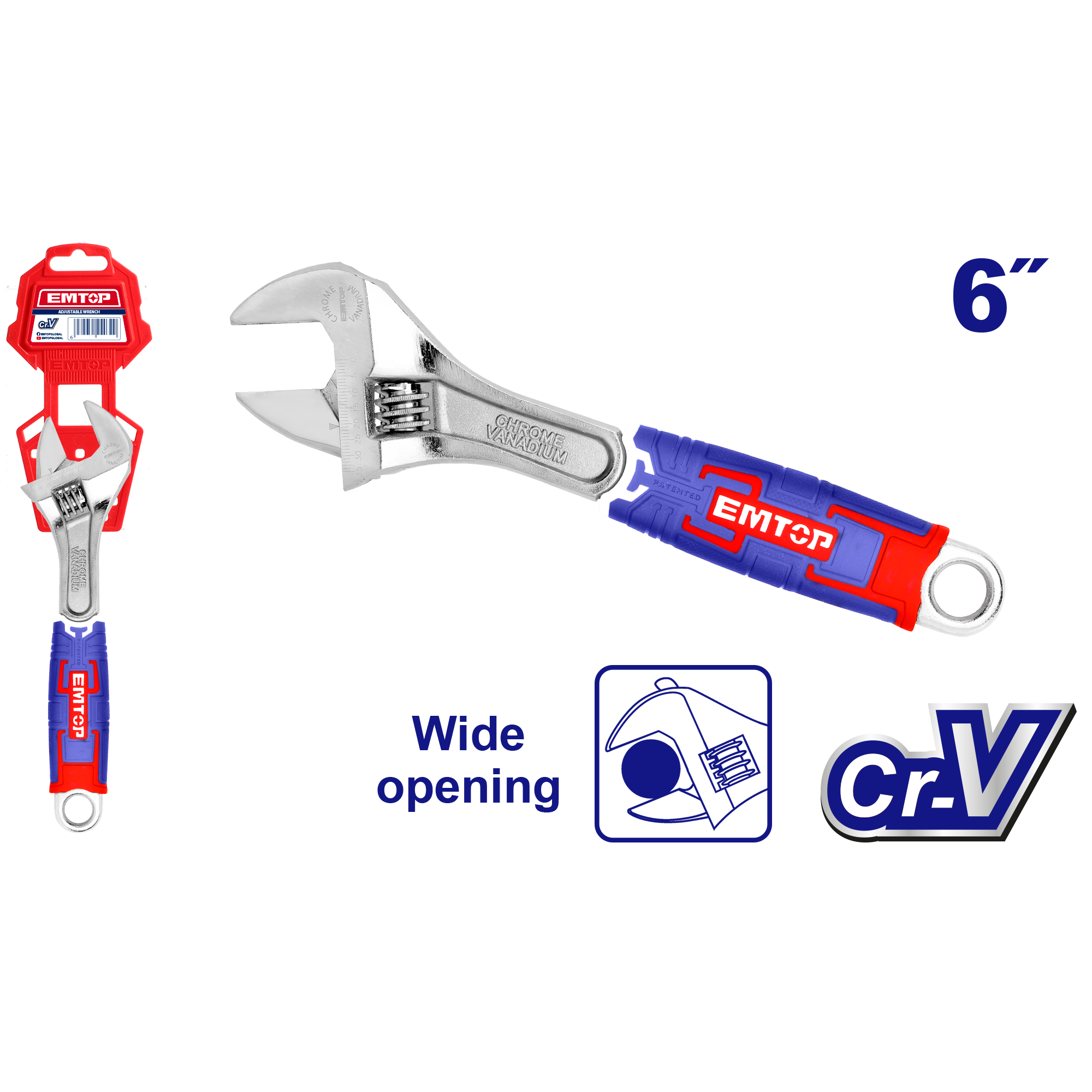 Llave inglesa ajustable de 6 pulgadas