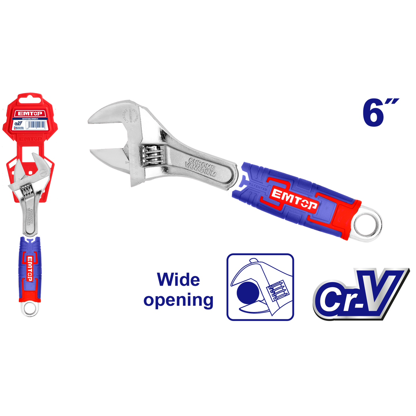 Llave inglesa ajustable de 6 pulgadas