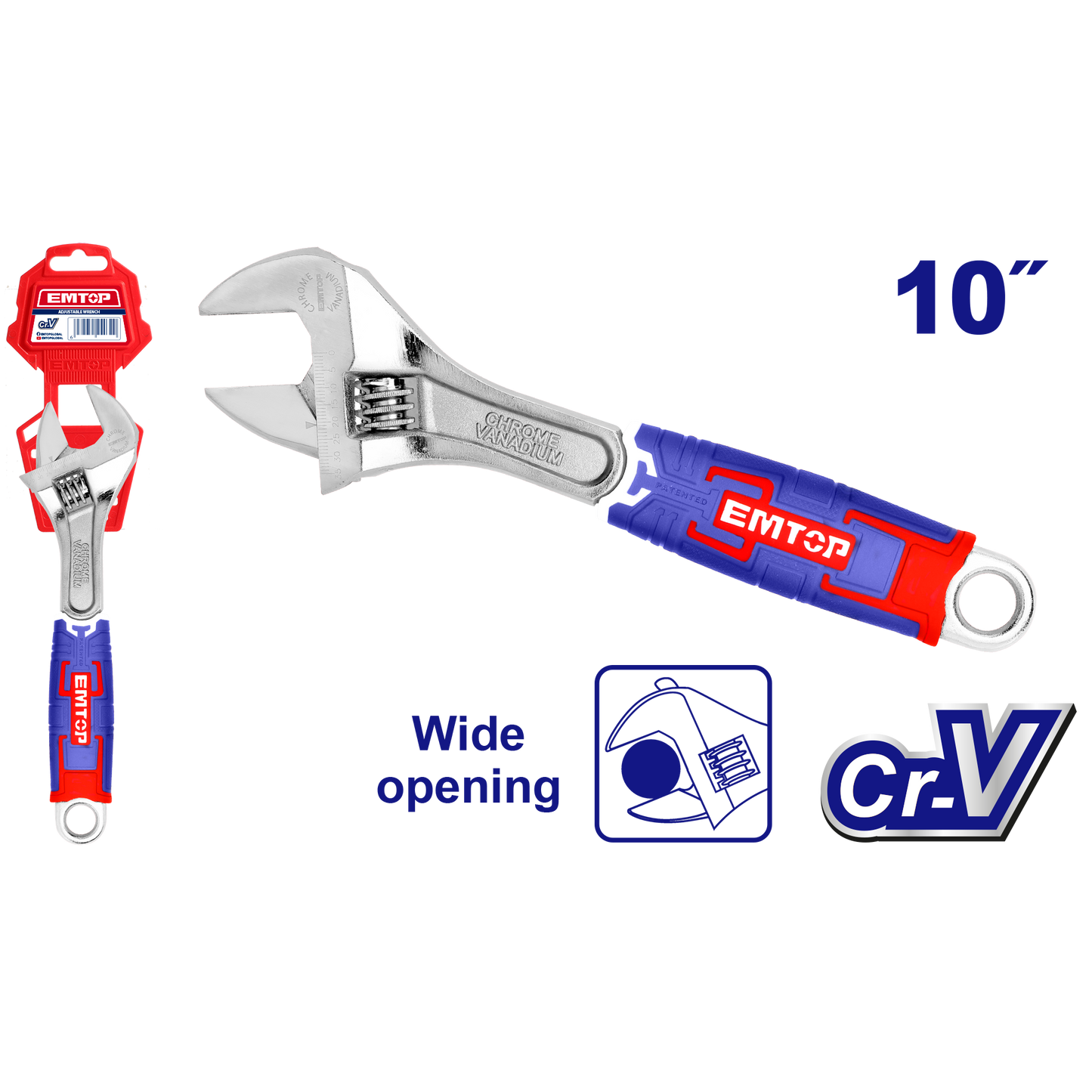 Llave inglesa ajustable de 10 pulgadas