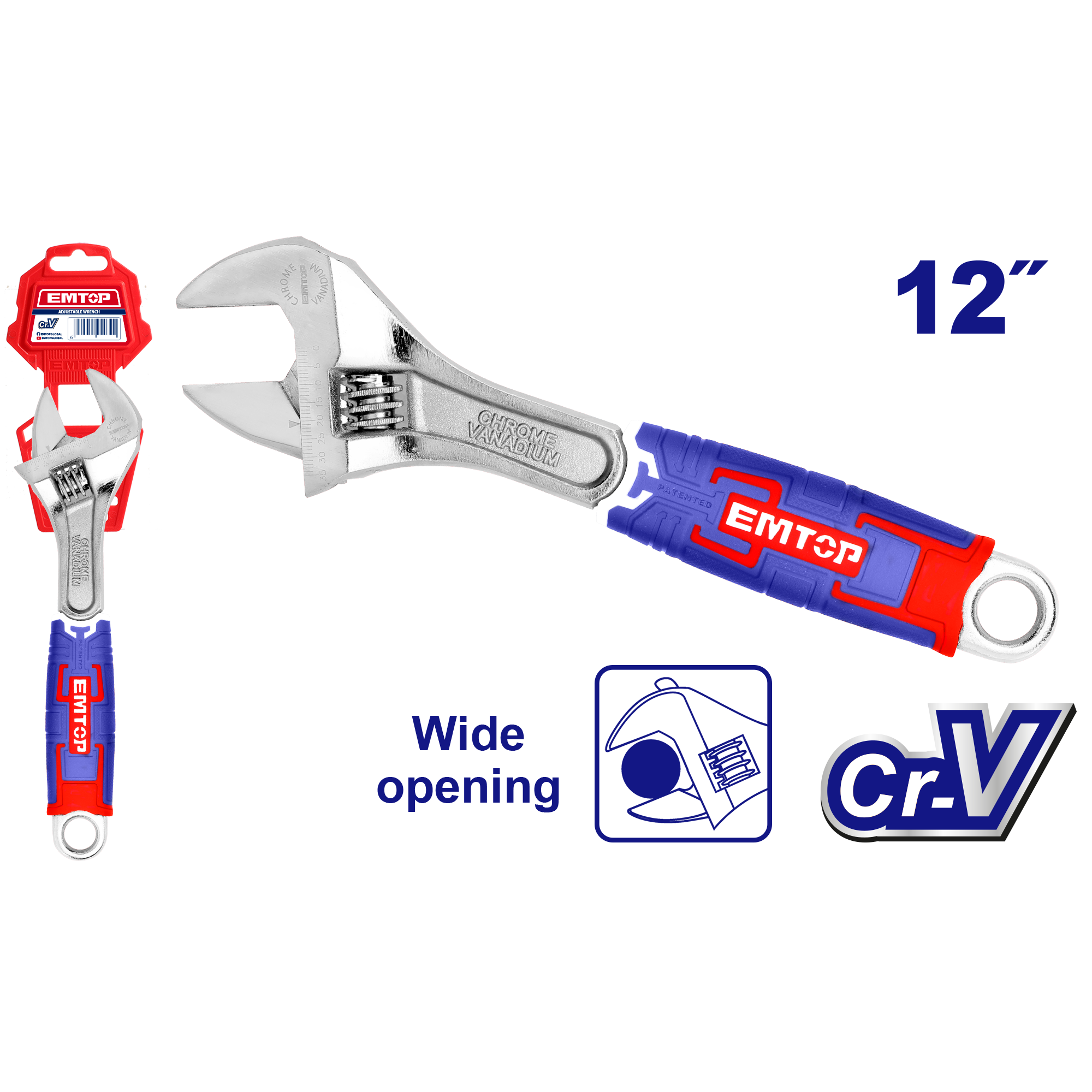 Llave inglesa ajustable de 12 pulgadas