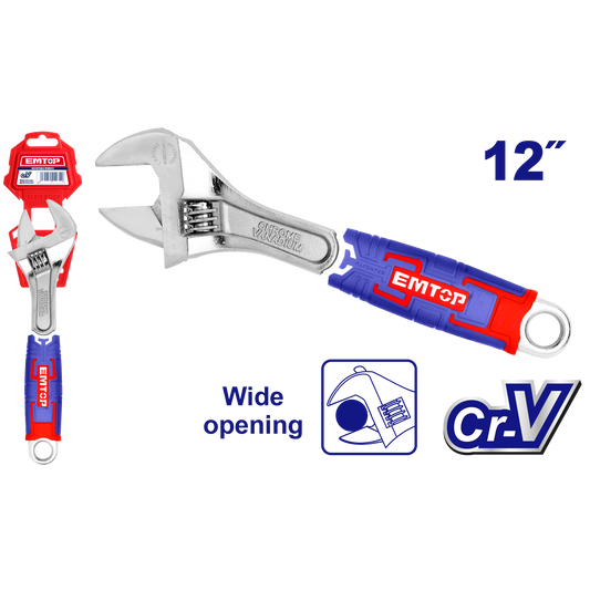 Llave inglesa ajustable de 12 pulgadas