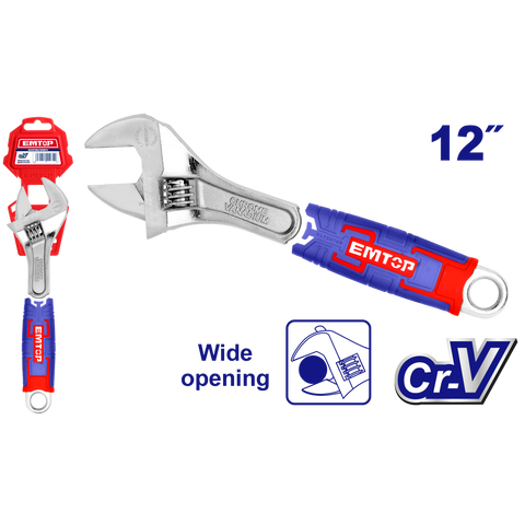 Llave inglesa ajustable de 12 pulgadas