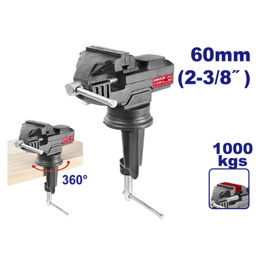 Prensa de banco de 2-3/8” 1000Kgs EMTOP EBVE0201