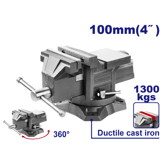 Prensa de banco de 4” 1300Kgs EMTOP EBVE0401