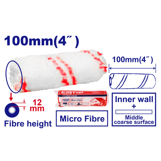 Mota para rodillo 4” material de micro fibra