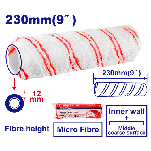 Mota para rodillo 9” material de micro fibra