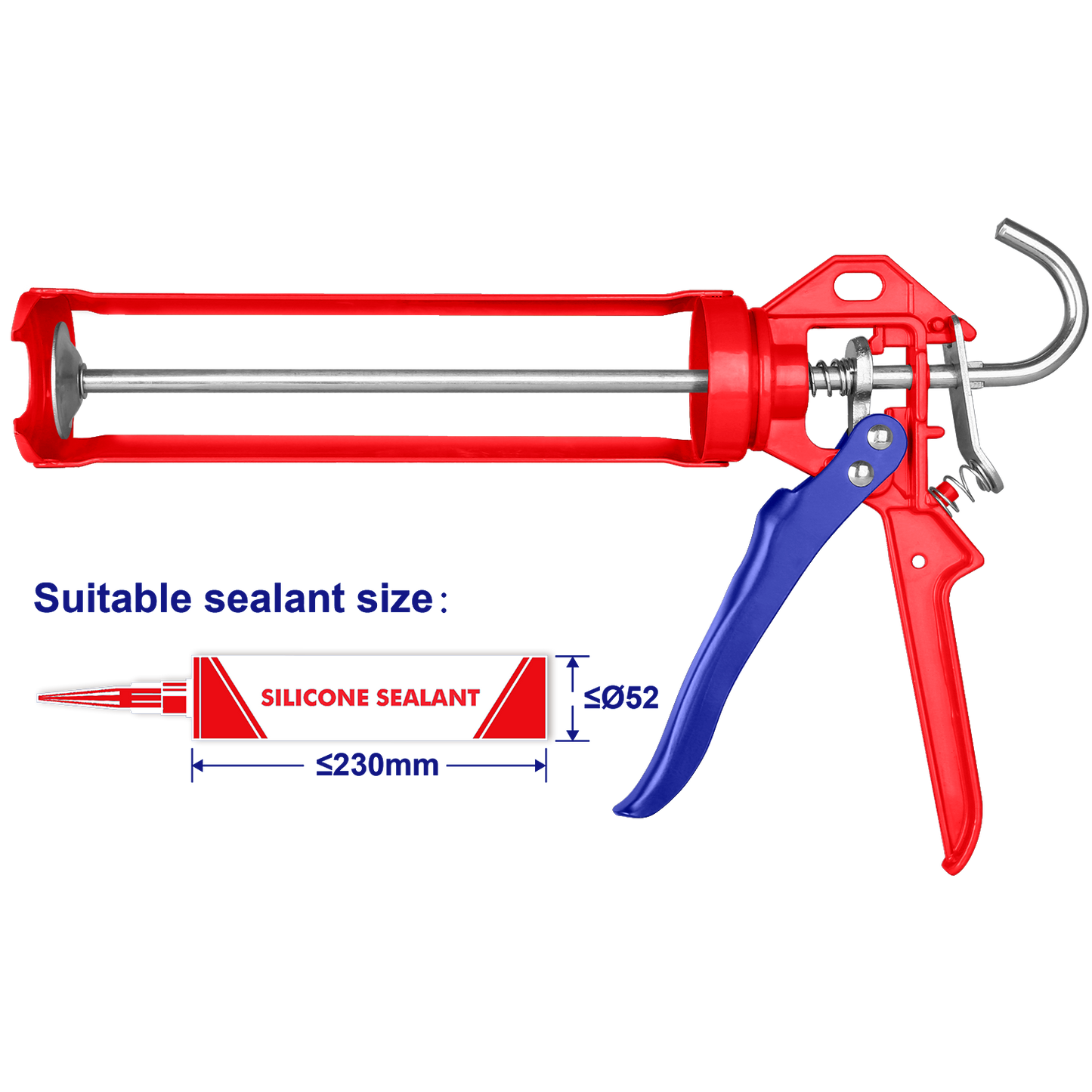Pistola de calafateo de 9”, uso industrial
