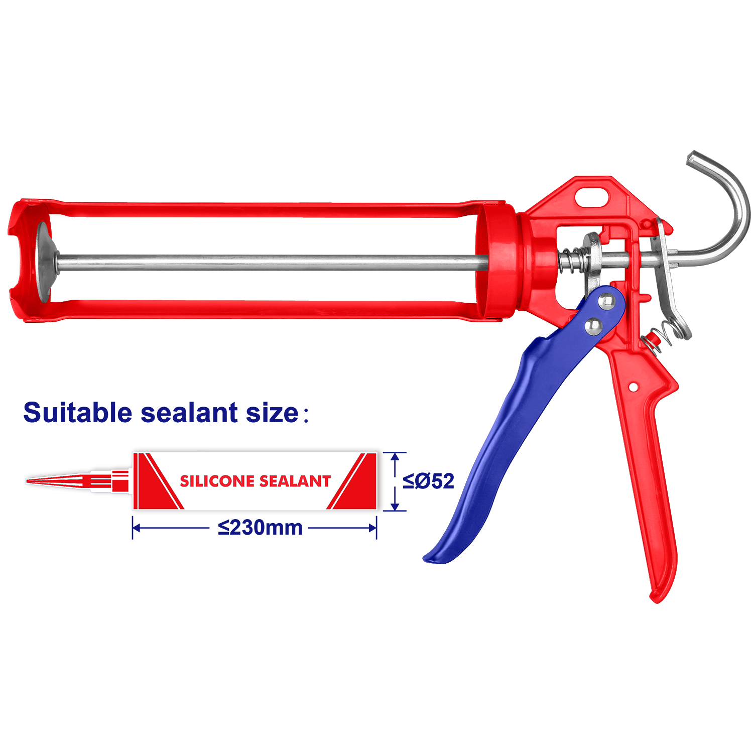Pistola de calafateo de 9”, uso industrial