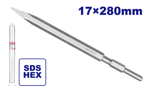 Cincel de punta con encastre SDS HEX 17x280mm
