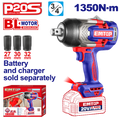 Llave de impacto inalámbrico EMTOP ECIWL201351 de potencia extrema 1350Nm