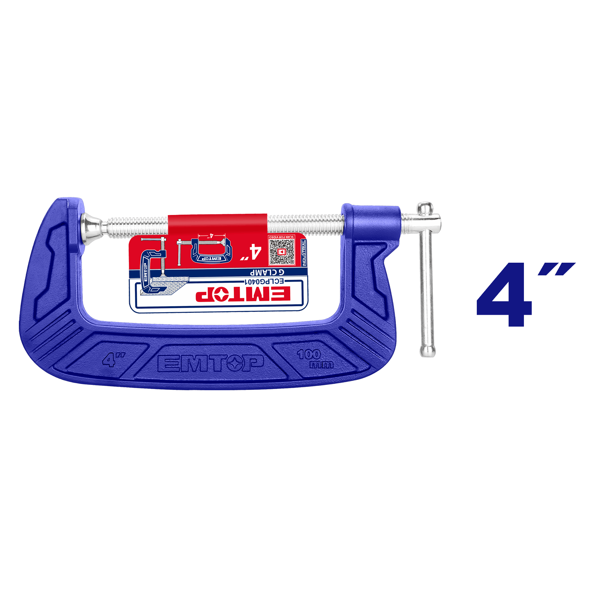 Abrazadera tipo G de 4 pulgadas EMTOP ECLPG0401
